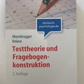 Libri / letteratura : Testtheorie und Fragebogenkonstruktion 